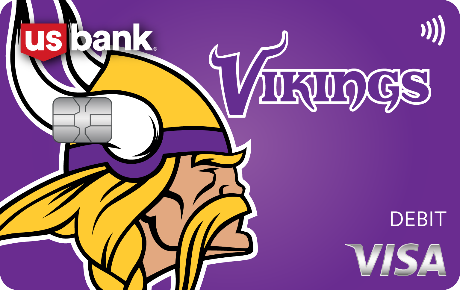 Card 6. Minnesota Vikings Visa debit card design.