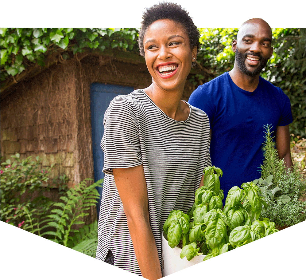 Couple celebrating a project made possible with their U.S. Bank Smartly Savings account