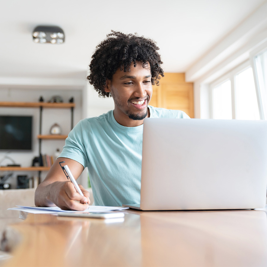 Man at computer