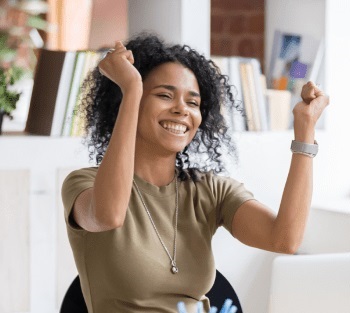 Photo woman celebrating