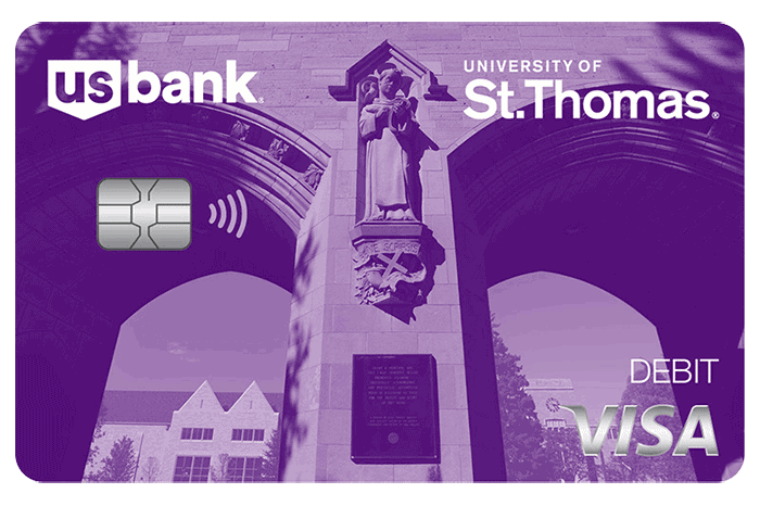 St Thomas-branded debit card