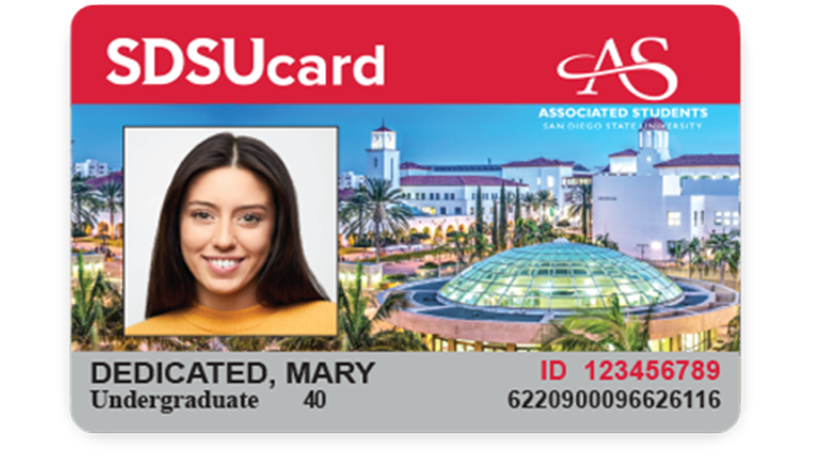 Picture of San Diego State University's Student ID card