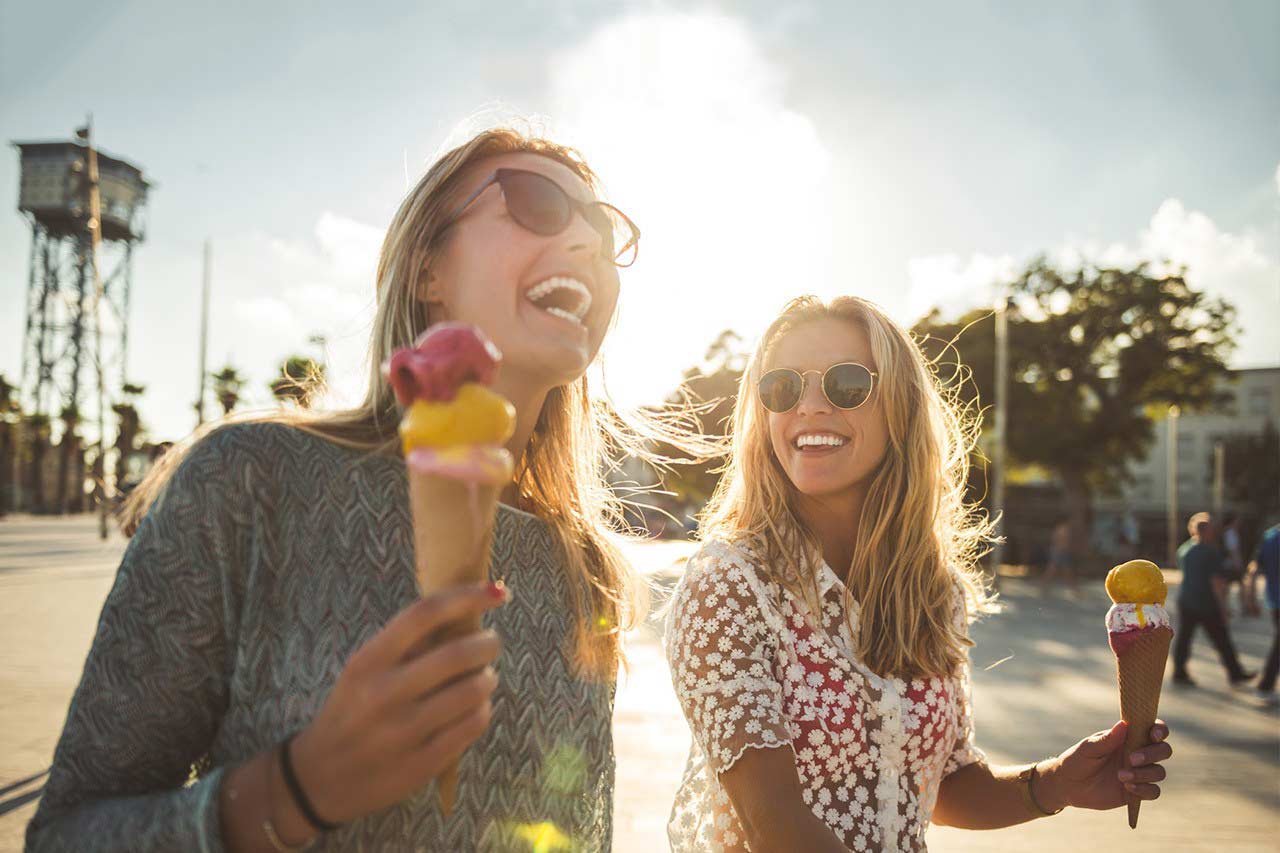 Young women hanging out