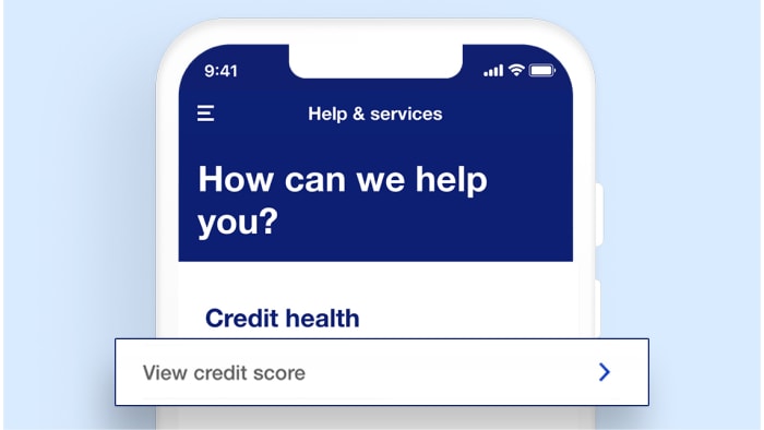 View credit score in-app on a phone