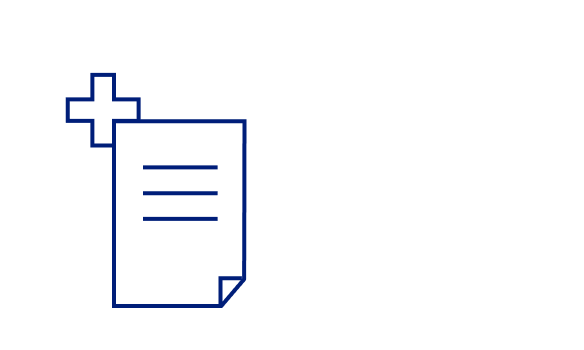 Illustration of a piece of paper with a plus sign, connoting addition and improvement.