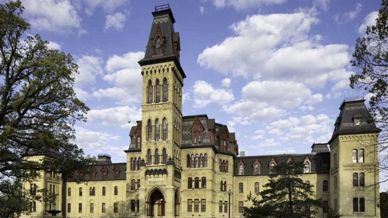 Photo of the “Old Main” Victorian Gothic Building in Milwaukee.