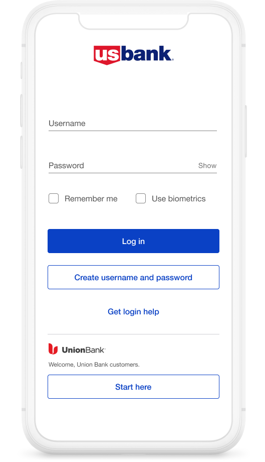 U.S. Bank mobile app screenshot