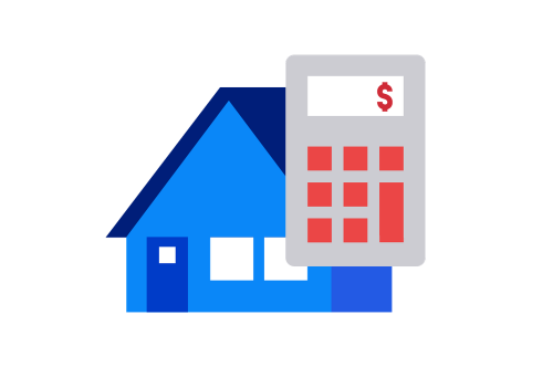 house with calculator icon illustrating apr vs interest rate