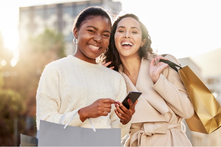 Couple enjoying bank rewards