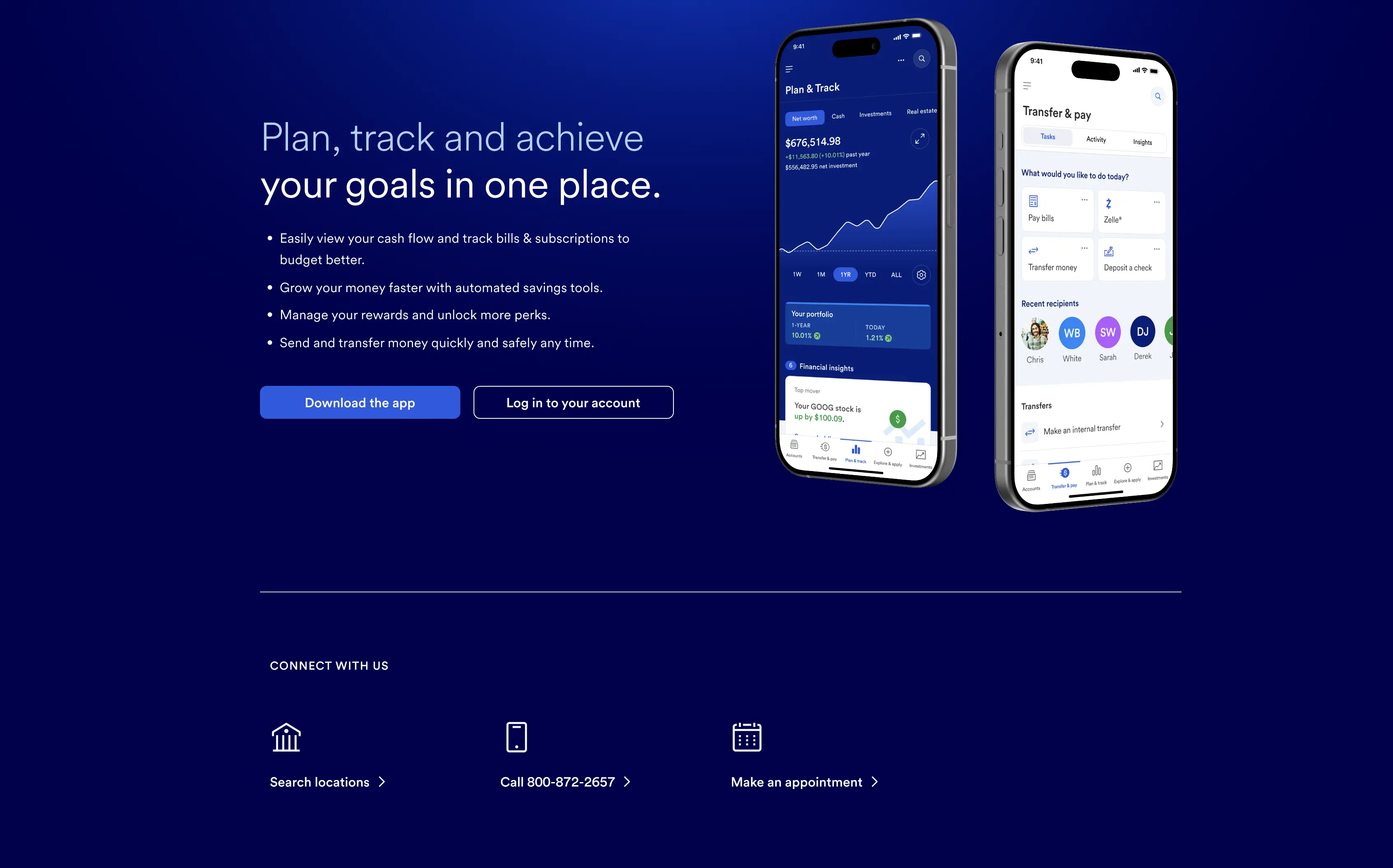 Couple with young child standing in newly painted room