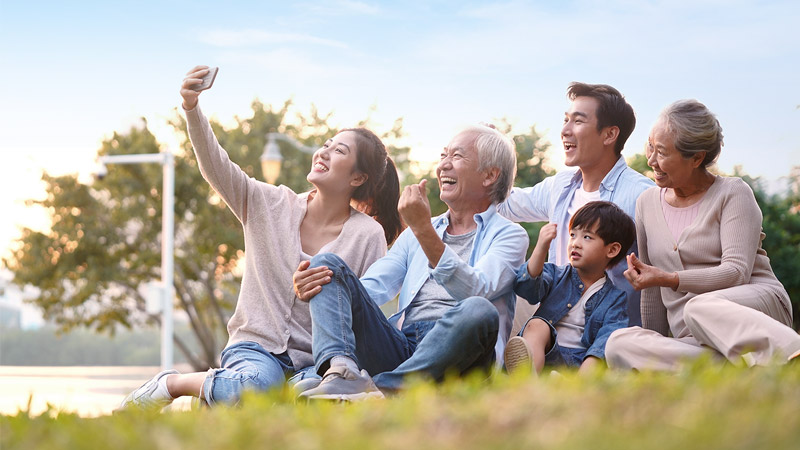 Family outside