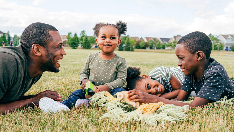 father with children