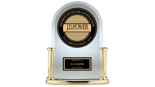 JD Power trophy on a conference room table