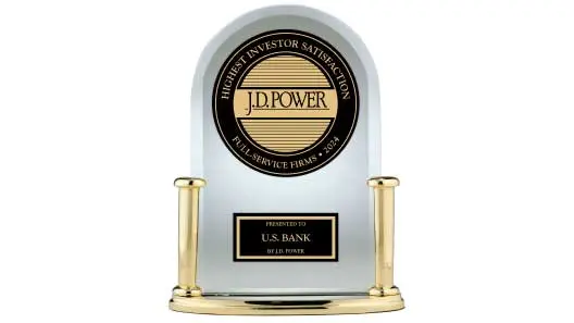 JD Power trophy on a conference room table