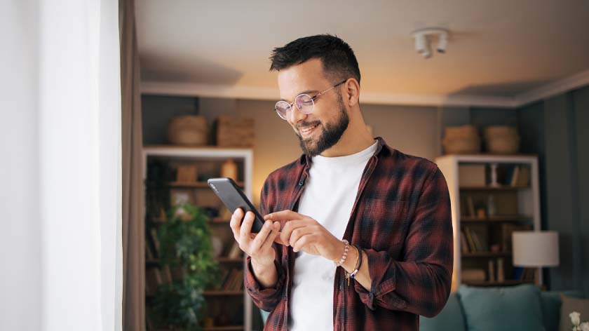 Man using phone