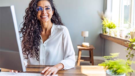 Woman smiling