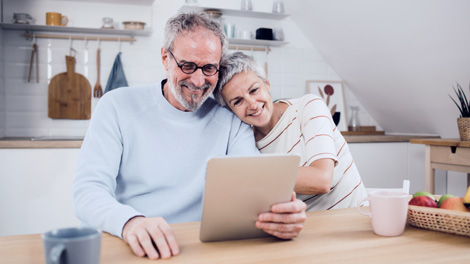 Couple reviewing retirement plans