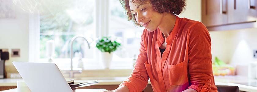 Woman working at desk