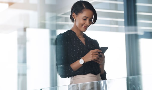 Woman using mobile phone