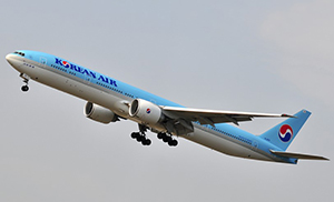 photo of Korean Air plane in the sky