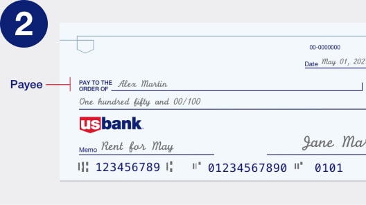 Step 2: How to fill in the payee.