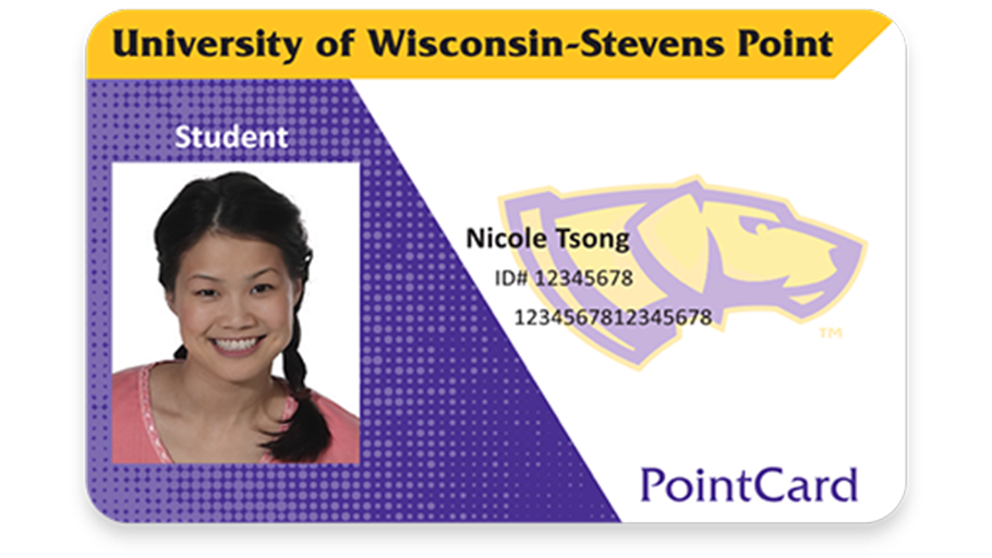 Picture of University of Wisconsin-Stevens Point's Student ID card